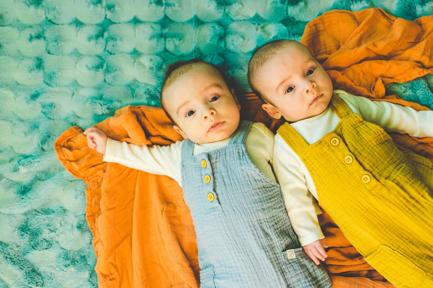 Sweet Twin Boy Baby Photographs in Arkansas 