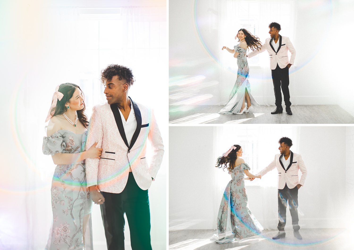 Colorful Wedding Photos with Rainbows 