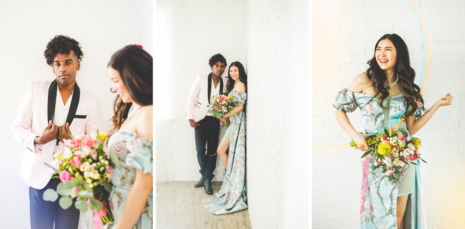 Colorful Wedding Photos with Rainbows 