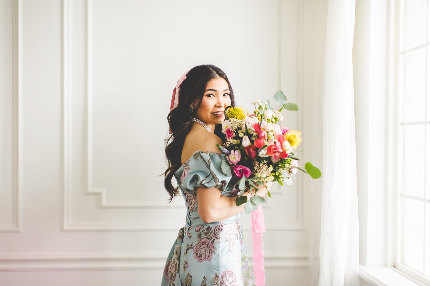 Colorful Studio Bride and Groom Photography in Draper UT