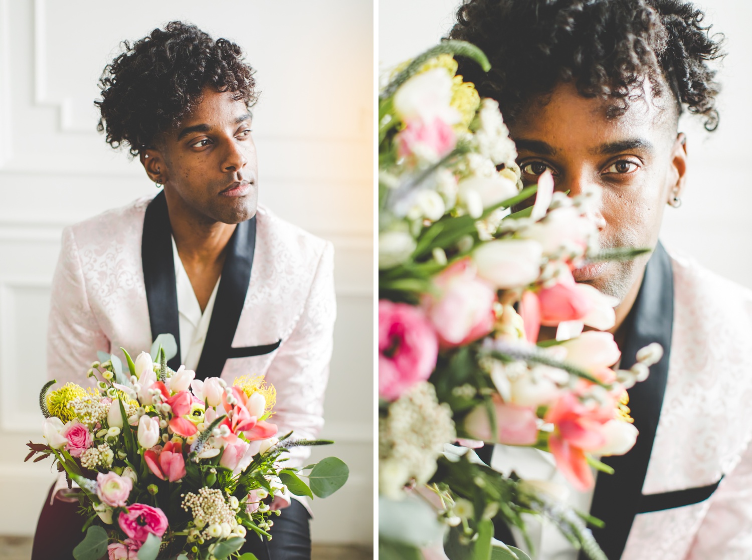 Colorful Studio Bride and Groom Photography in Draper UT