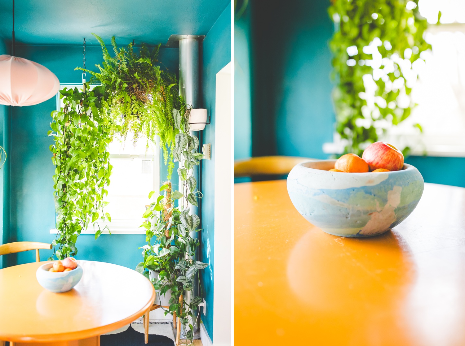 Colorful In Home Bridal Photographs 