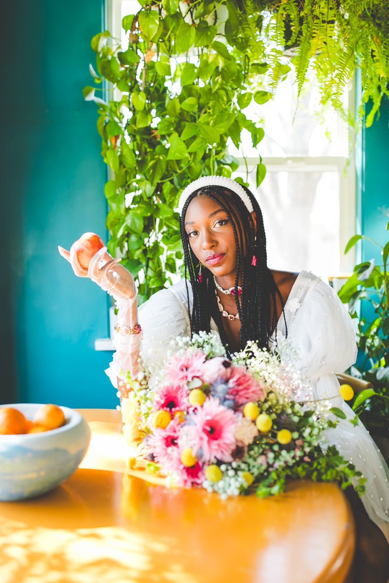 Colorful Wedding Photos at Home by Arkansas Wedding Photographer 
