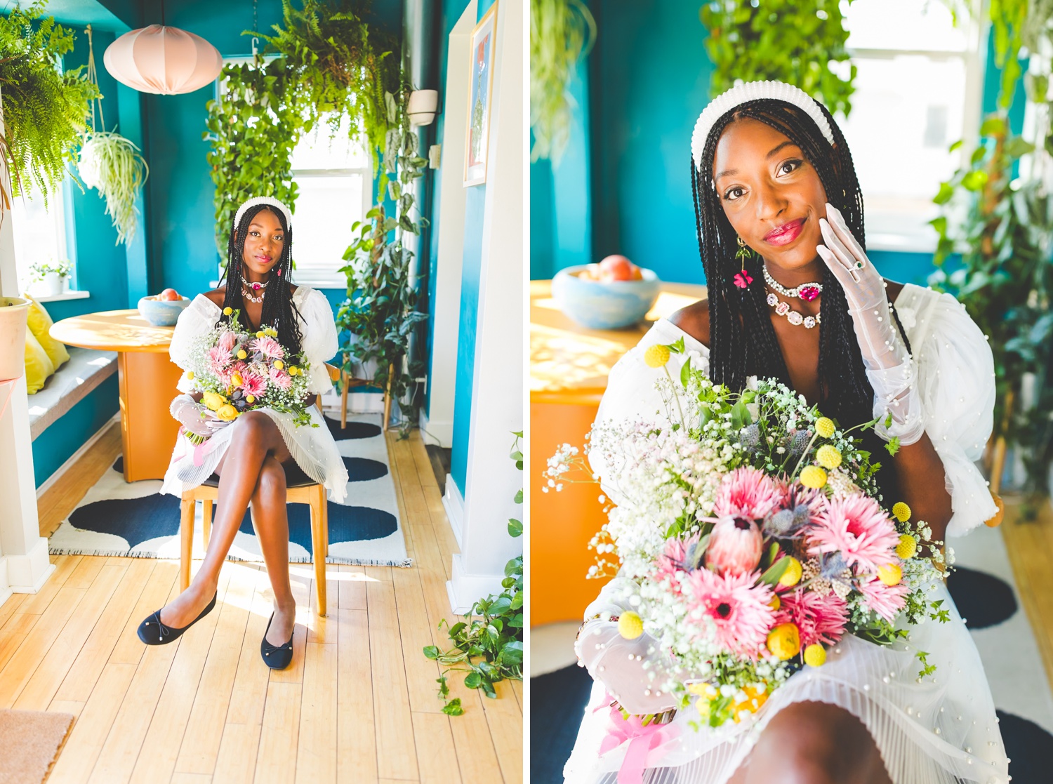 Vintage Aesthetic Wedding Photography with Lots of Color