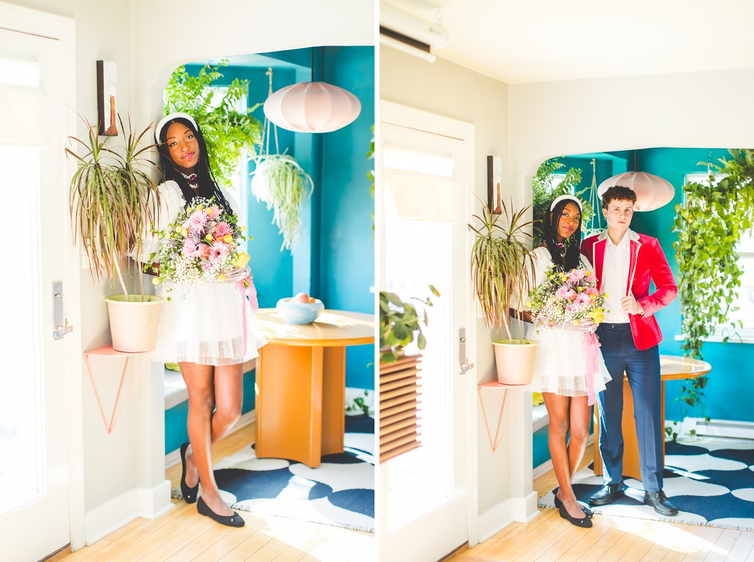 Vintage Aesthetic Wedding Photography with Lots of Color