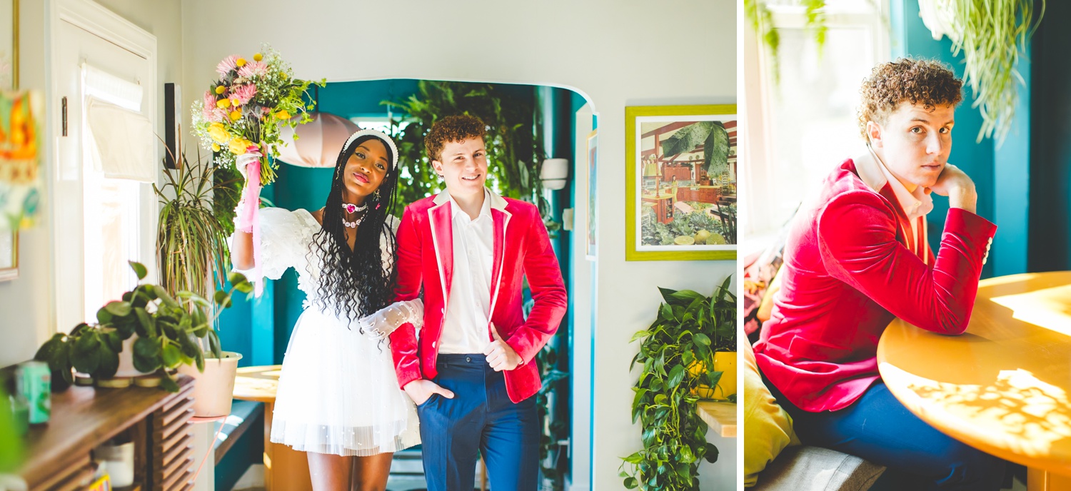 Vintage Aesthetic Wedding Photography with Lots of Color
