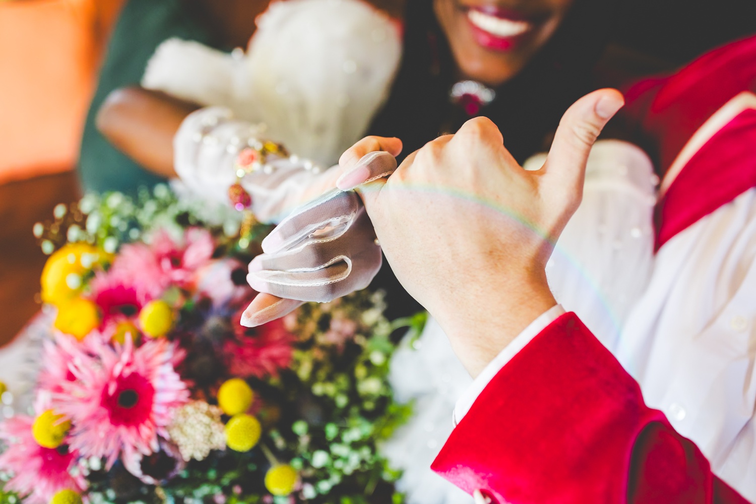 Vintage Aesthetic Wedding Photography with Lots of Color