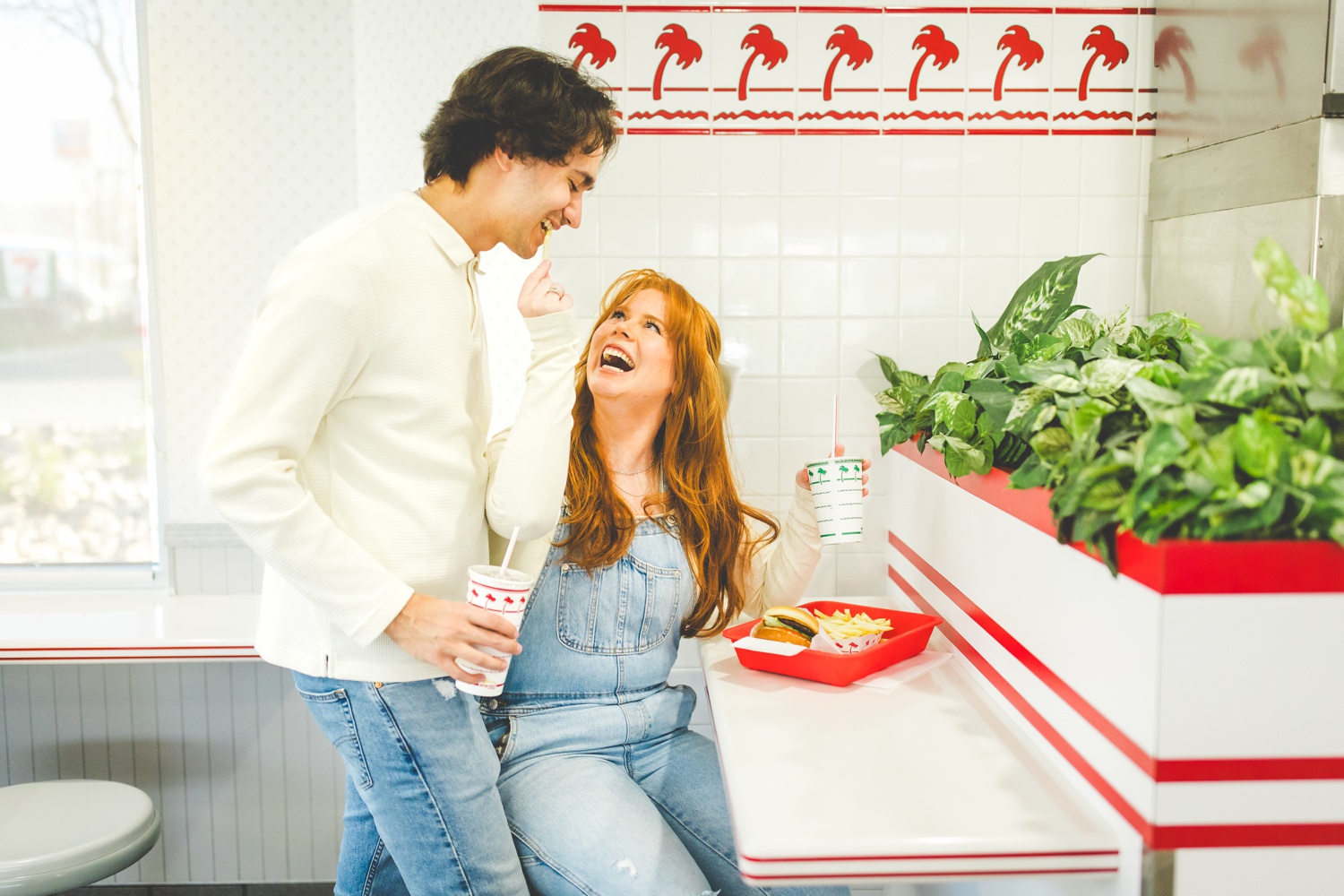 Engagement Session at In & Out, Spring Engagements in Utah