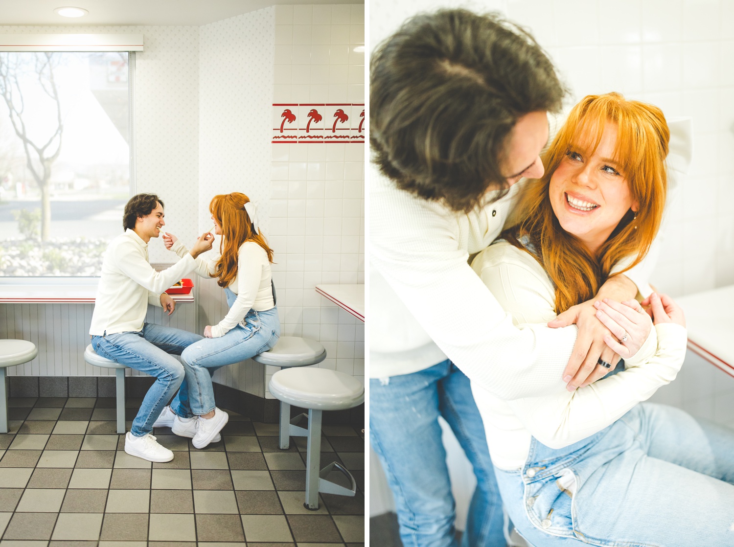 Unique Ideas for Engagement Photos, Fast Food Couple Photos