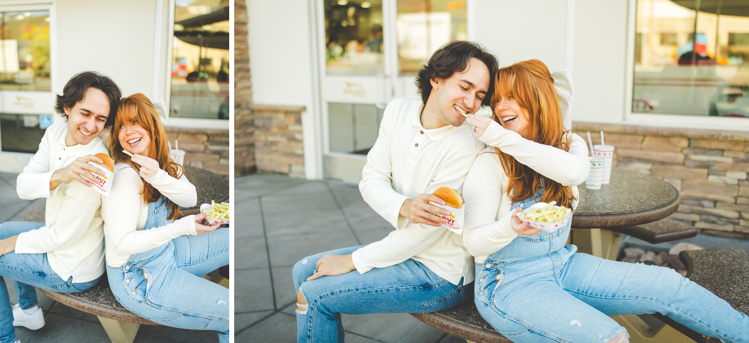 Colorful Engagement Photography at In & Out