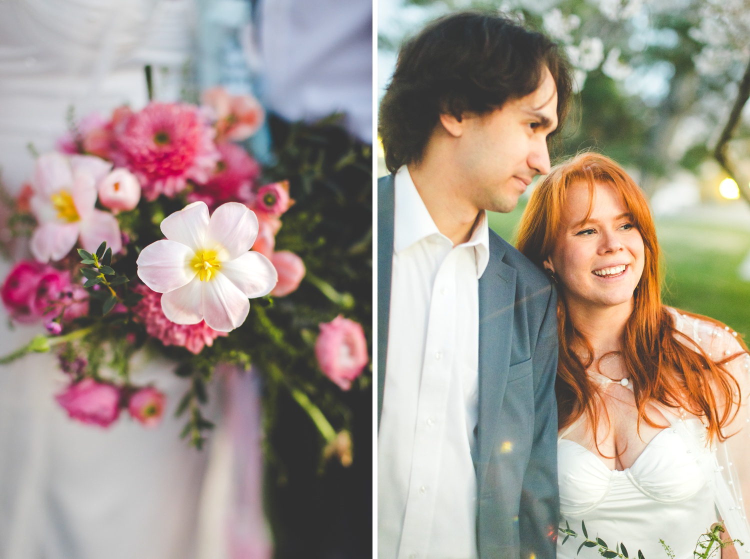 Dusk Bride and Groom Portraits and The Salt Lake City Cherry Blossoms 