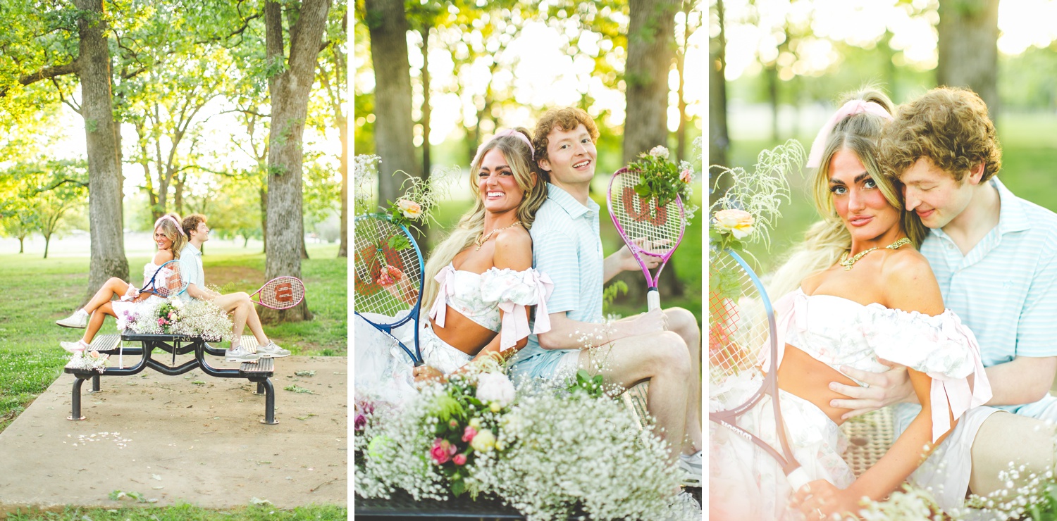 Colorful Couple Photos in Arkansas, Engagements at Golden Hour 