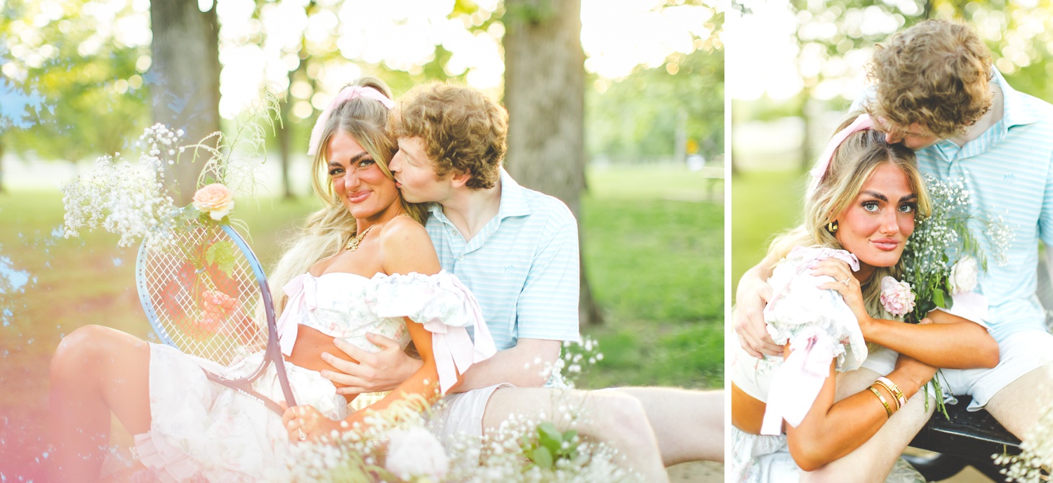 Colorful Couple Photos in Arkansas, Engagements at Golden Hour 