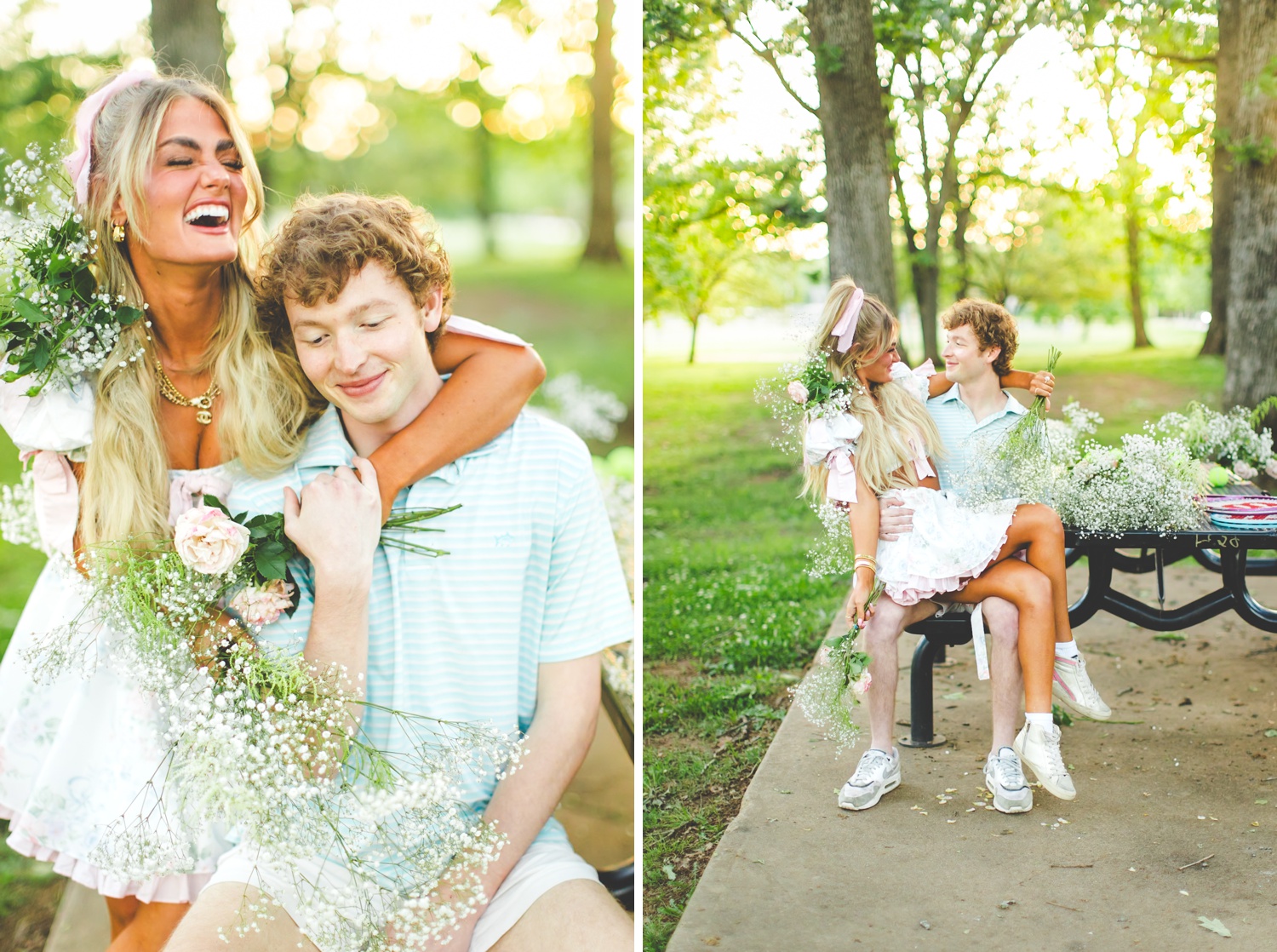 Colorful Engagement Photos in Fayetteville AR