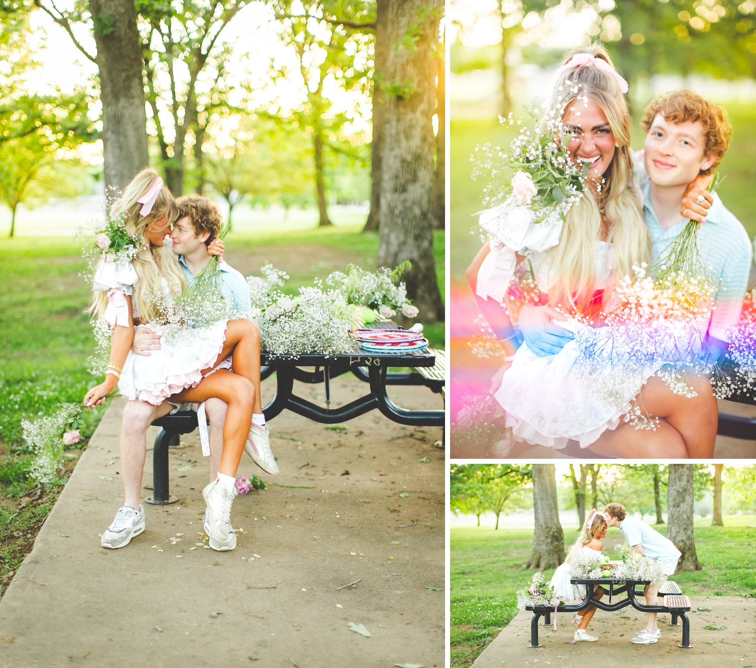 Colorful Engagement Photos in Fayetteville AR