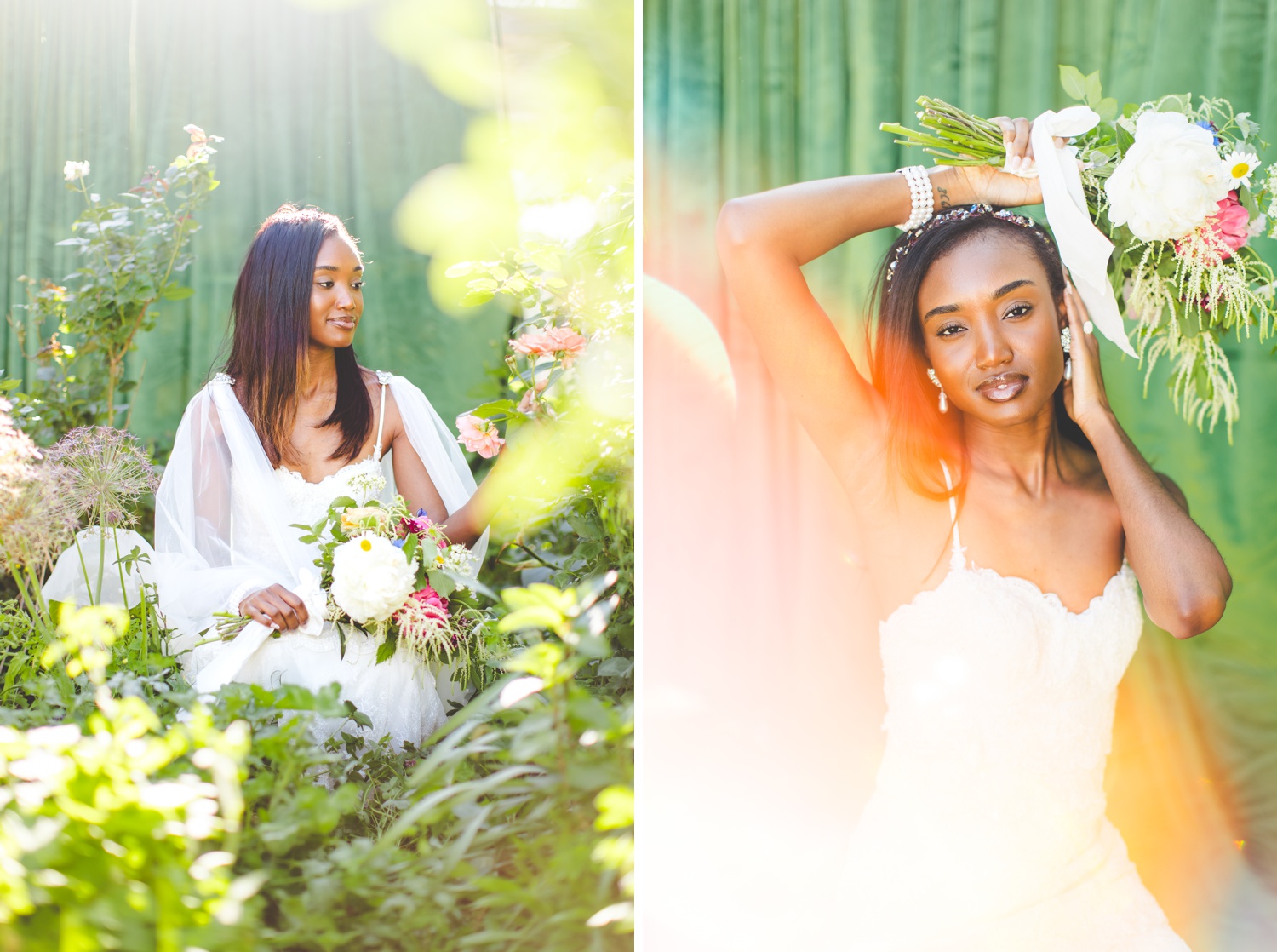 Bridal Photographs in Northwest Arkansas Garden
