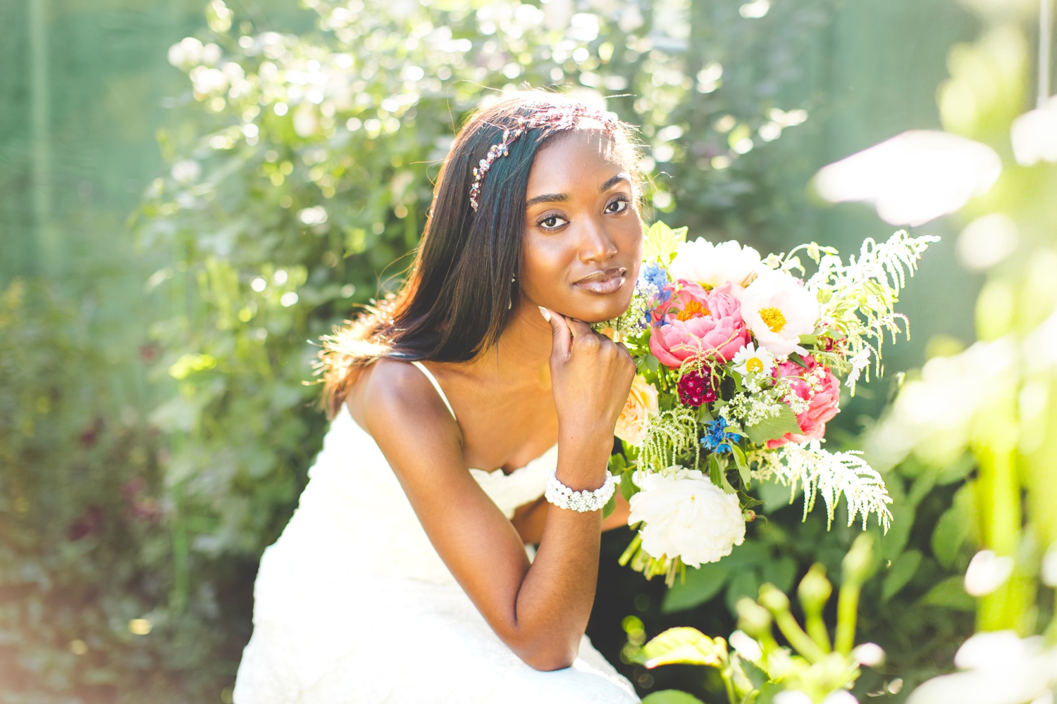 Outdoor Studio Bridal Photographs in Fayetteville Arkansas 