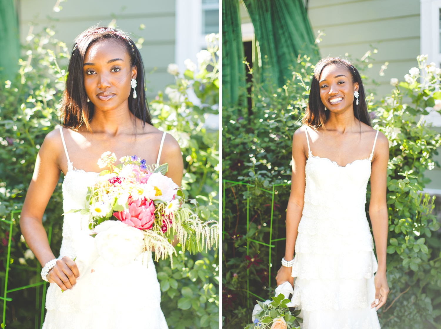 Outdoor Studio Bridal Photographs in Fayetteville Arkansas 