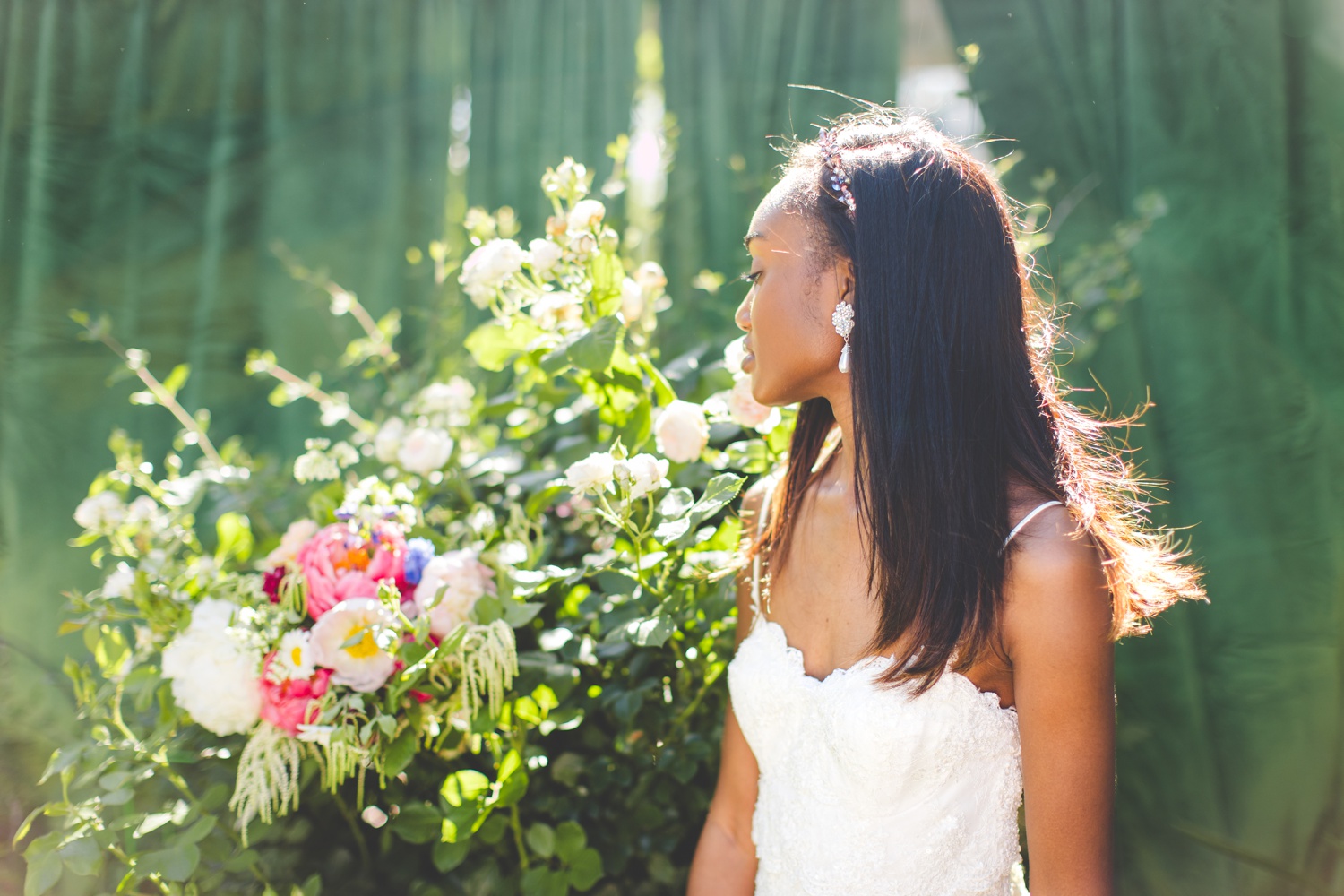 Morning Bridal Photograph with Lots of Light 