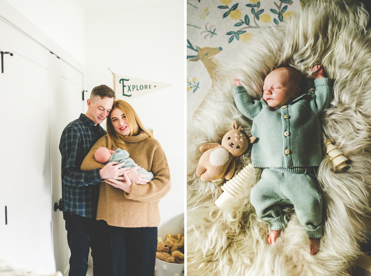Cinematic Vintage Aesthetic Newborn Photos in Arkansas 