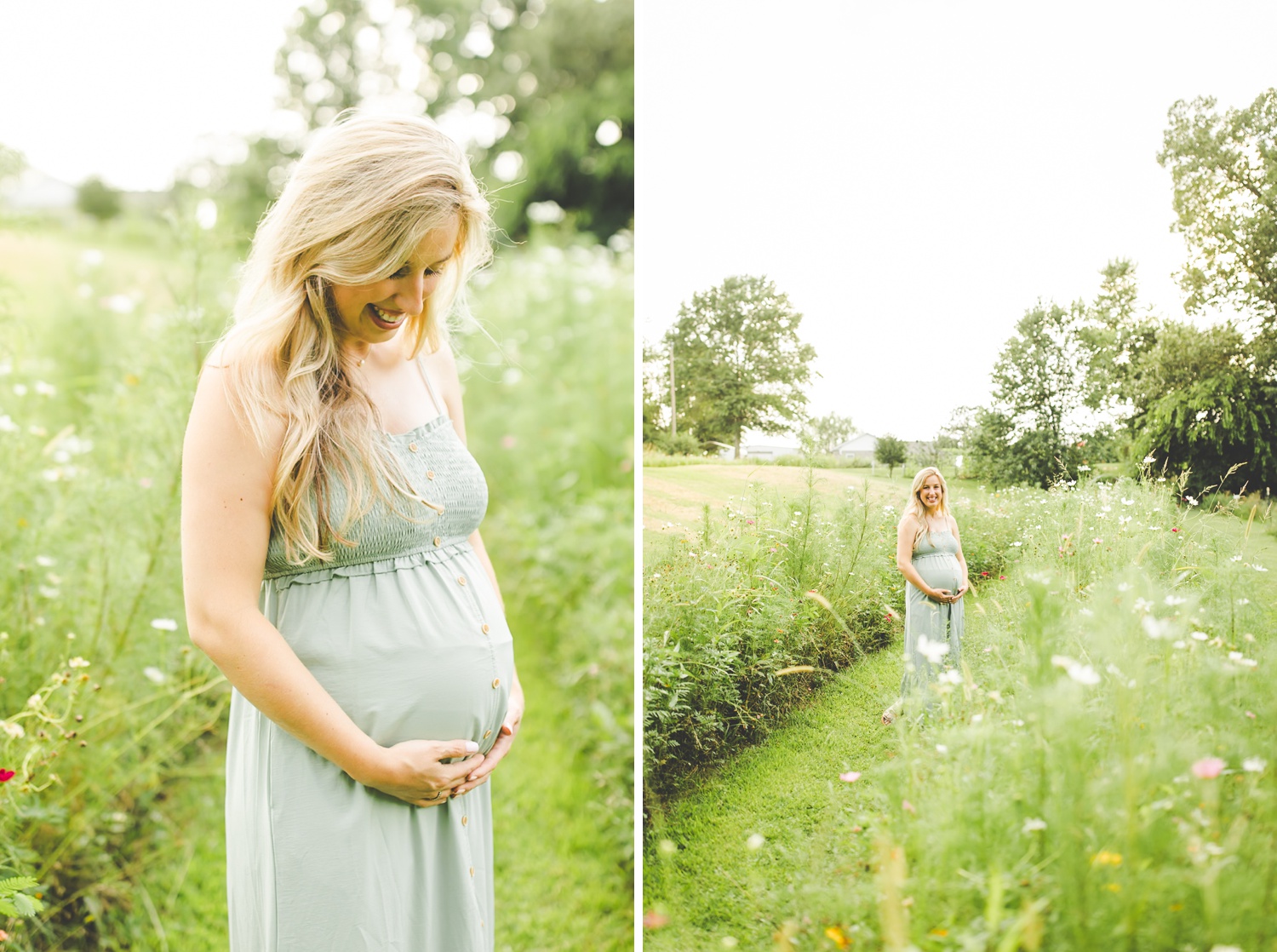 Golden Hour Maternity Photos at Sacred Hollow Farms in Rogers