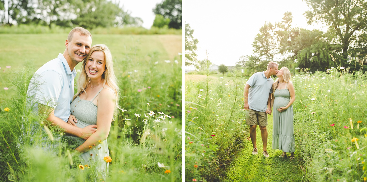 Golden Hour Maternity Photos at Sacred Hollow Farms in Rogers