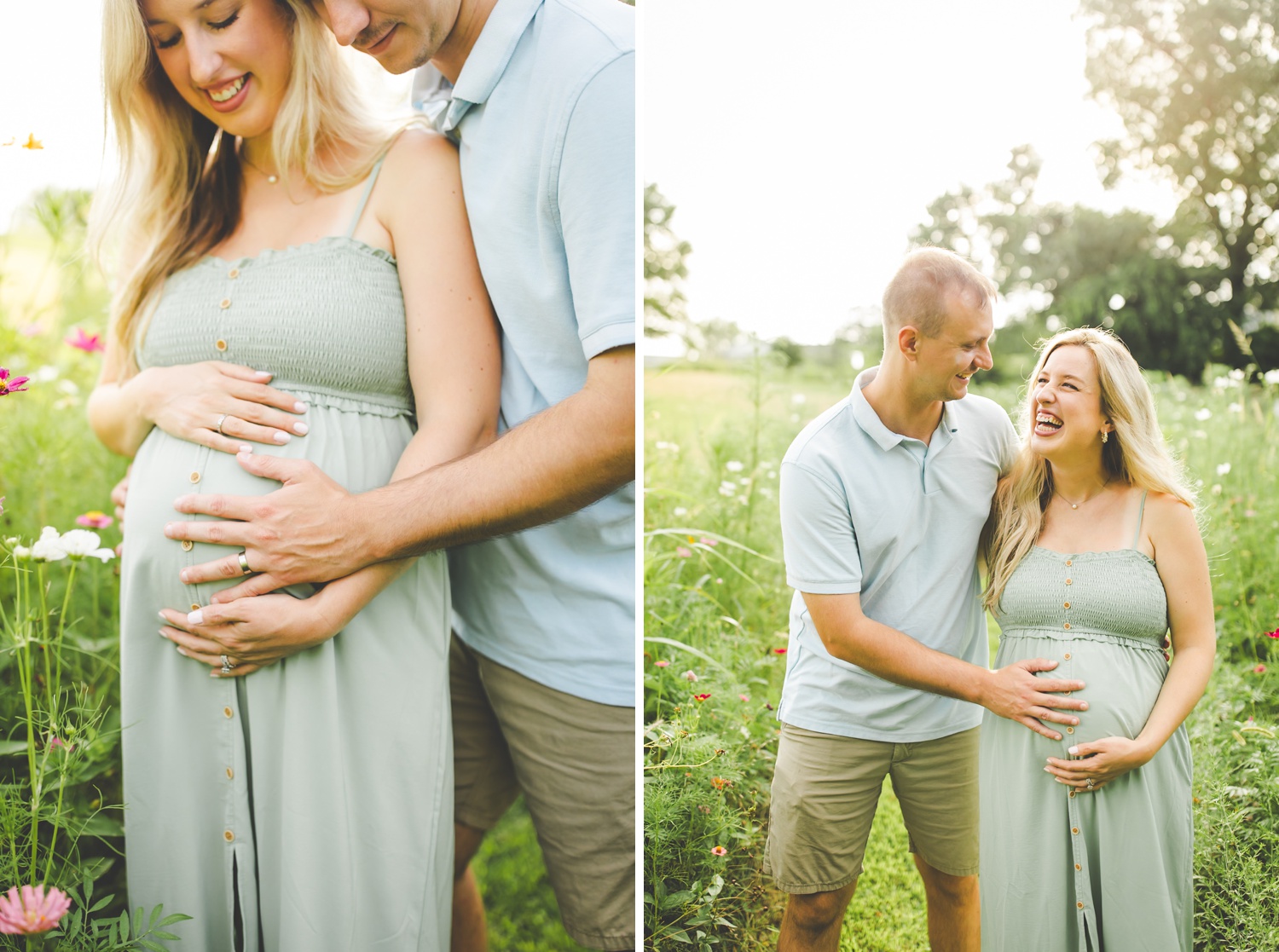 Golden Hour Maternity Photos at Sacred Hollow Farms in Rogers