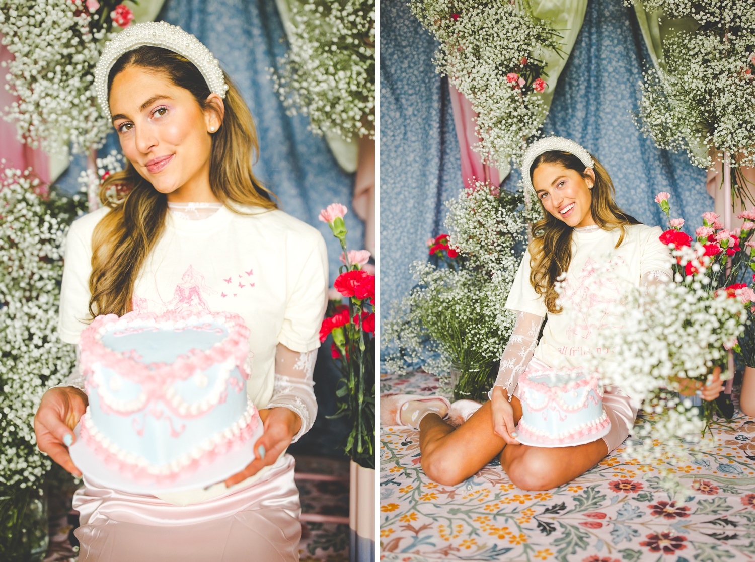 Cute Rococo Aesthetic Pink T-Shirt by Opal and June