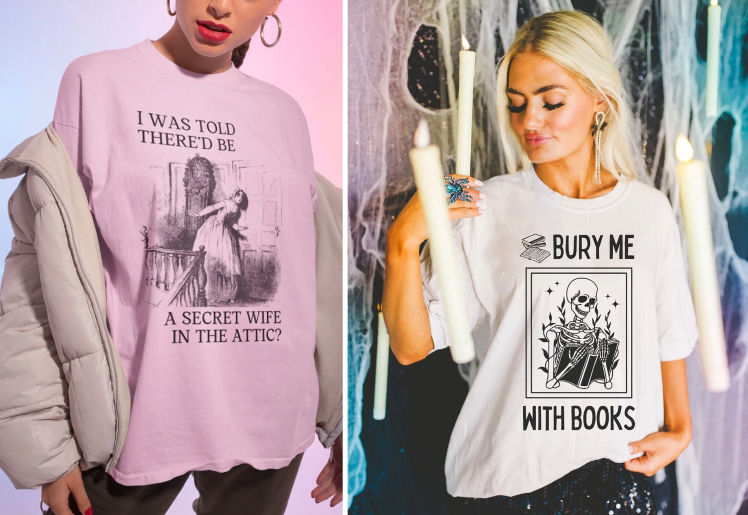 Colorful Halloween Tees for Book Lovers and Historians
