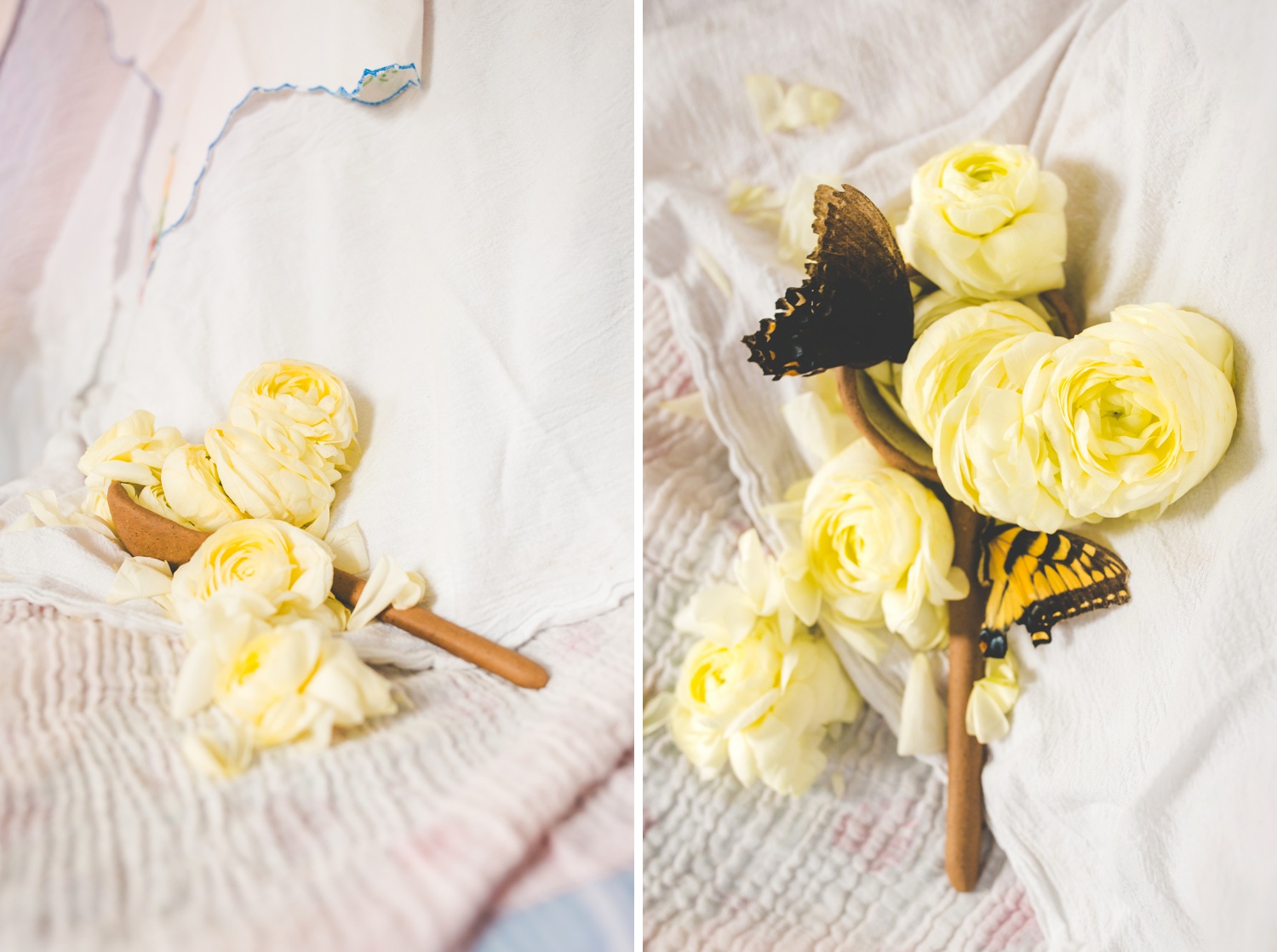 Spring Floral Still Life with Daffodils and Ranunculus 
