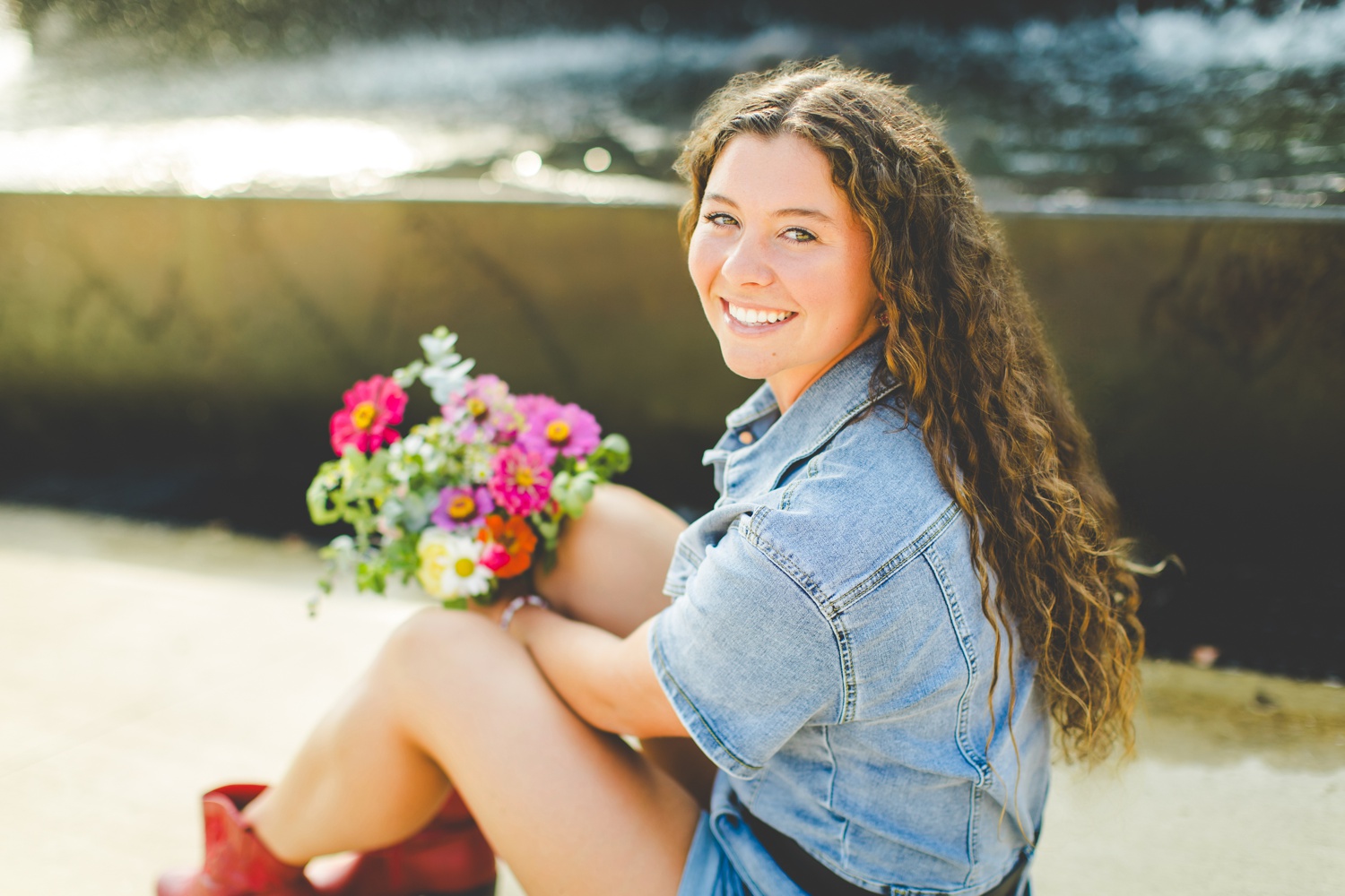 Nostalgic College Senior Photographs Taken in Summer at The University of Arkansas
