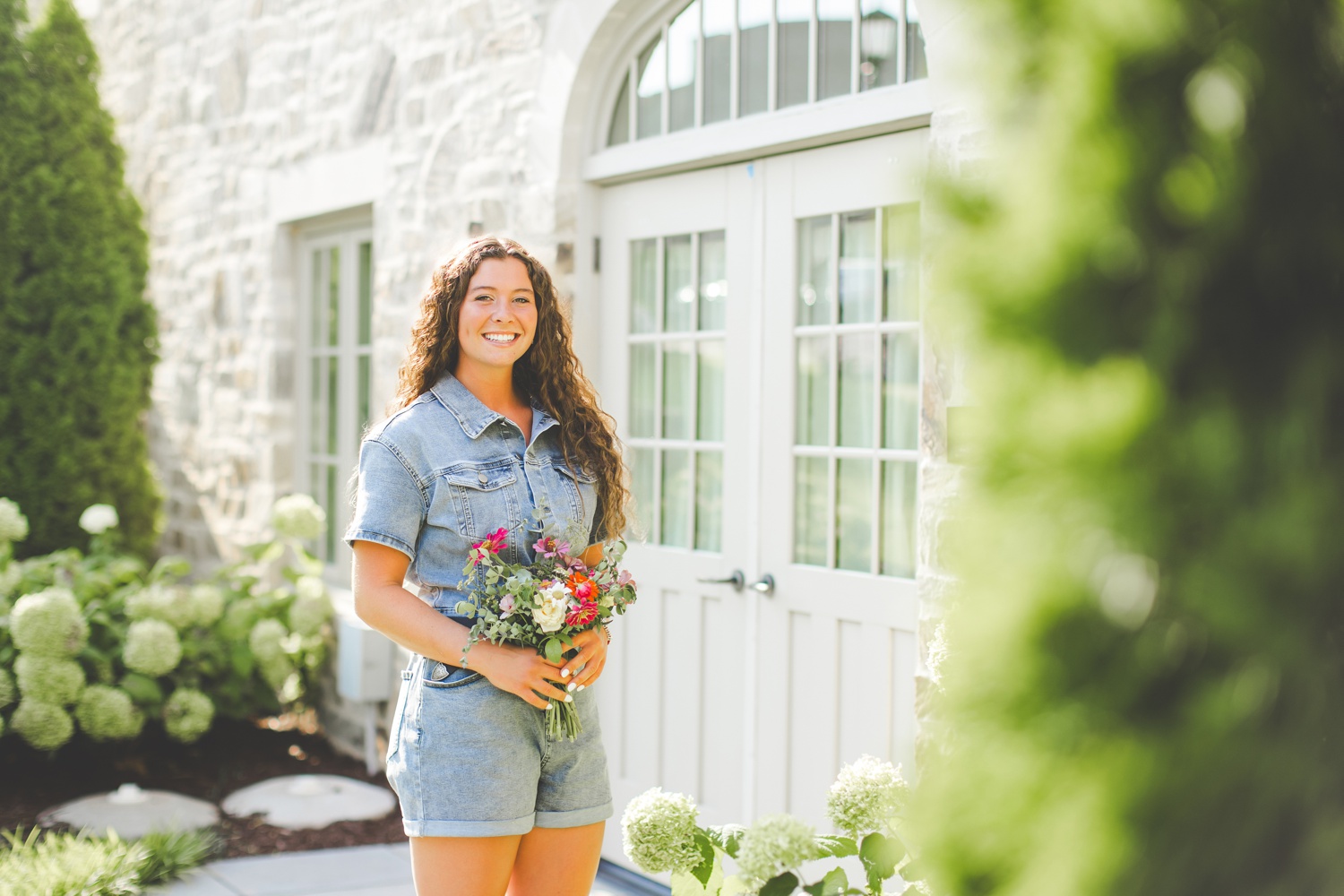 Nostalgic College Senior Photographs Taken in Summer at The University of Arkansas