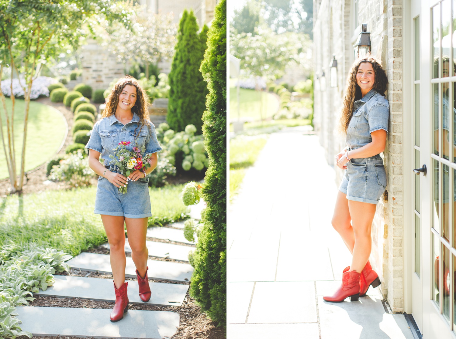 Nostalgic College Senior Photographs Taken in Summer at The University of Arkansas