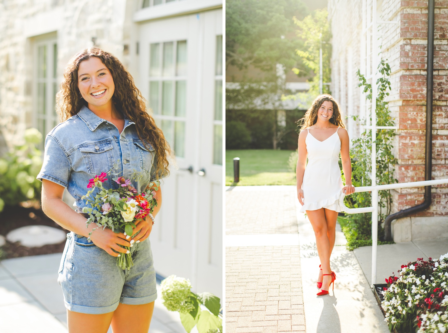 Nostalgic College Senior Photographs Taken in Summer at The University of Arkansas