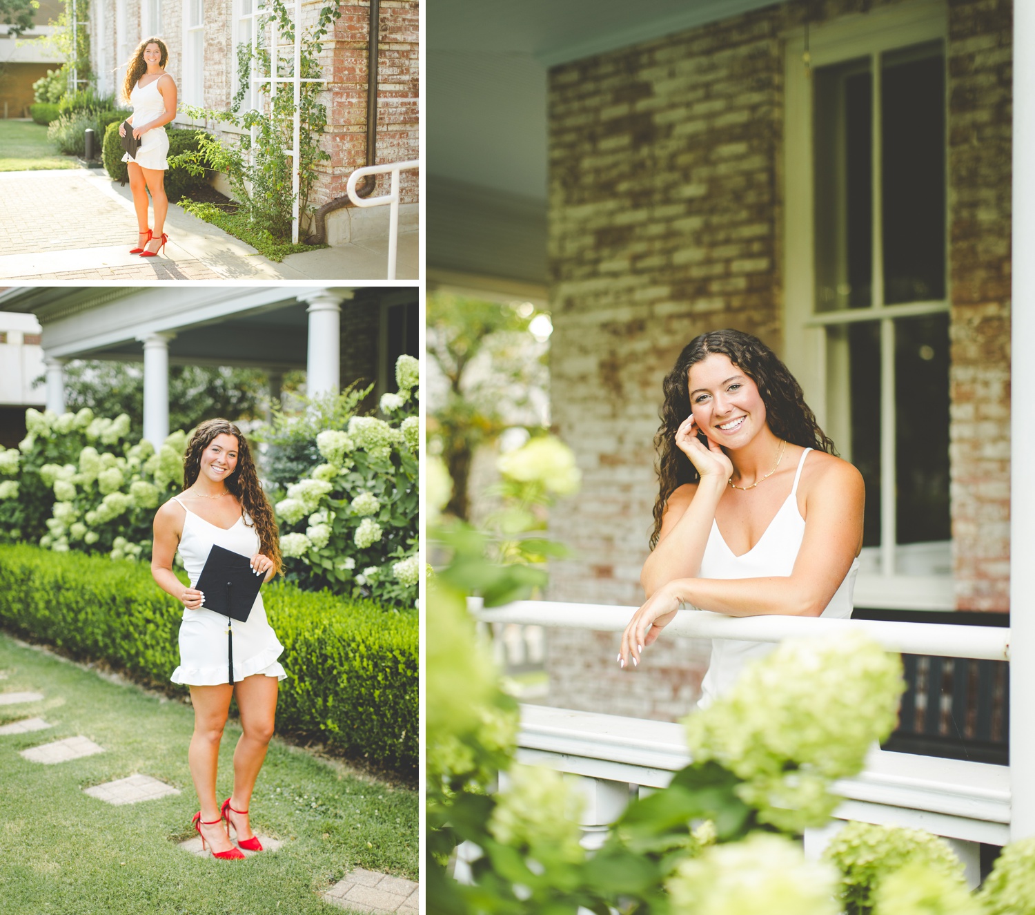 Nostalgic College Senior Photographs Taken in Summer at The University of Arkansas