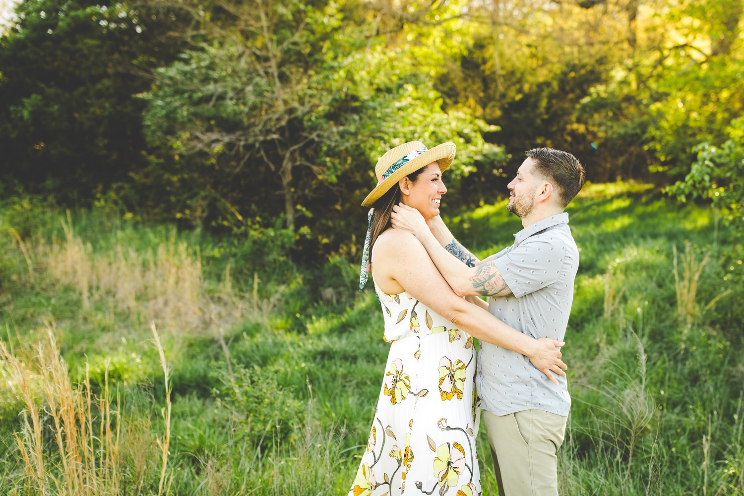 Colorful Outdoor Engagement Photos in Fayetteville Arkansas