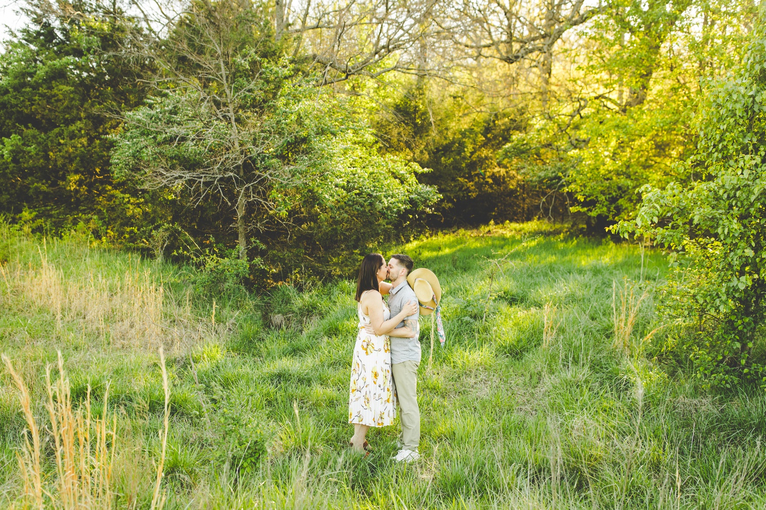 Colorful Outdoor Engagement Photos in Fayetteville Arkansas