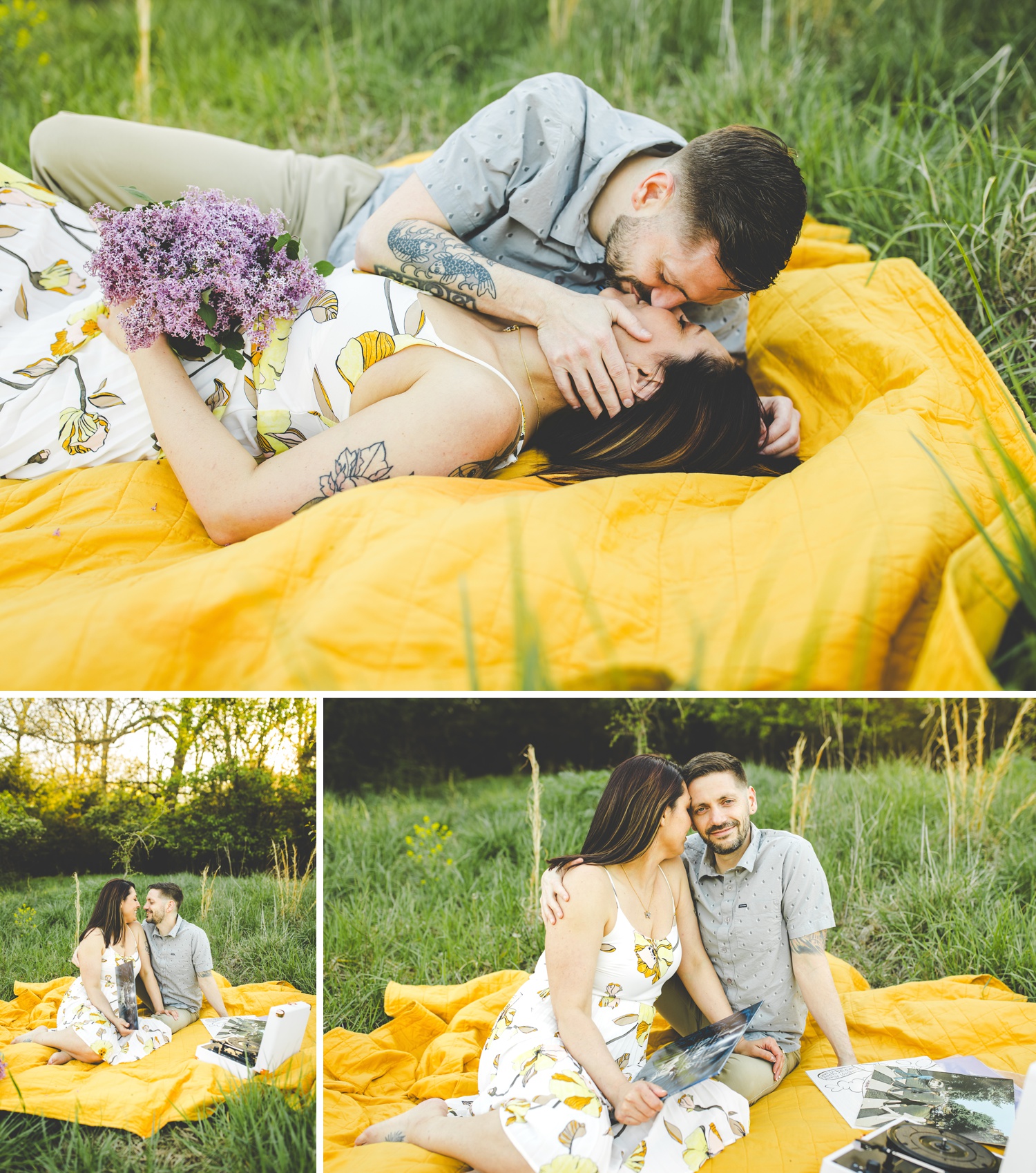 Nostalgic Outdoor Engagement Photos in Fayetteville Arkansas