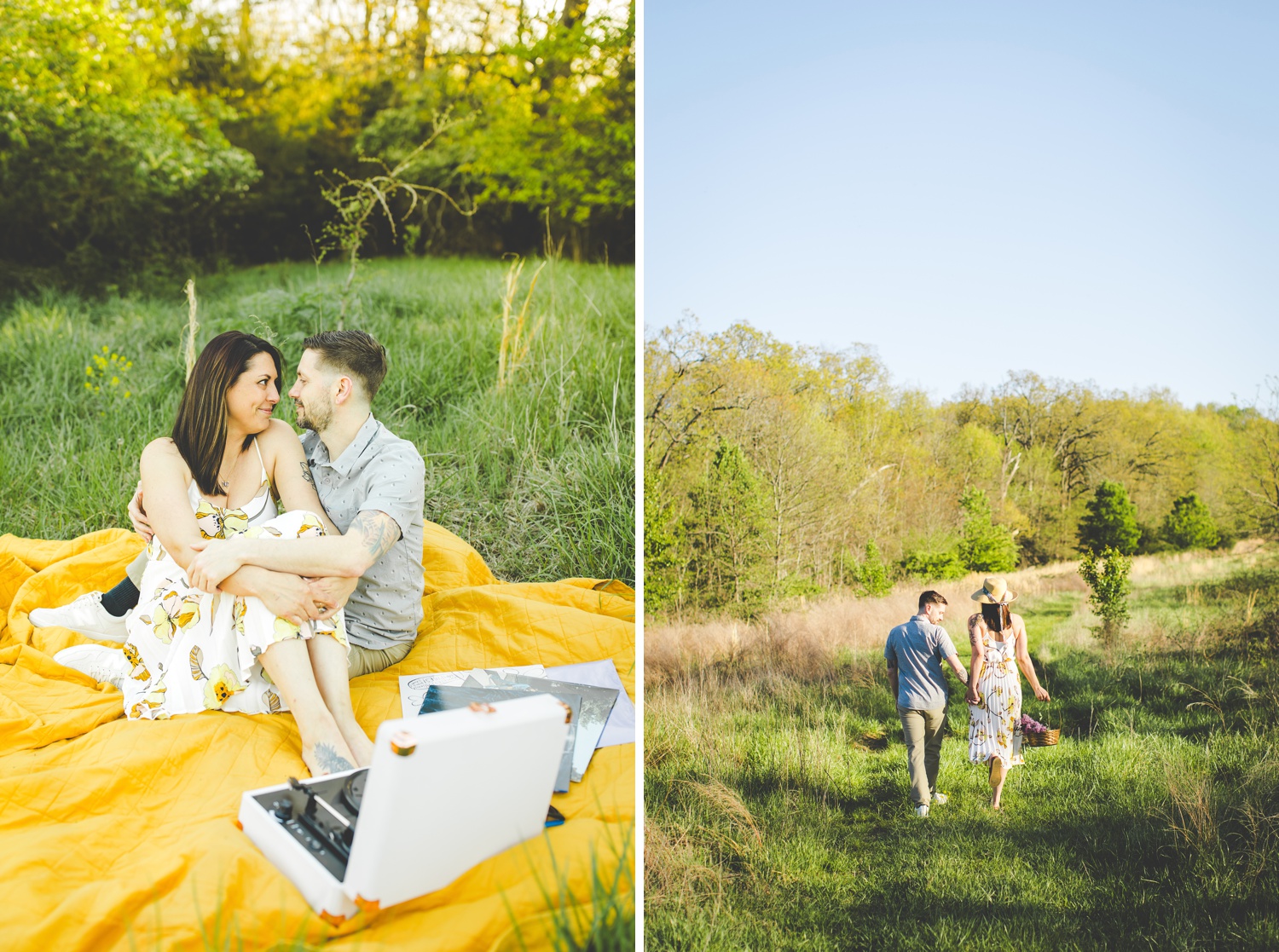 Nostalgic Outdoor Engagement Photos in Fayetteville Arkansas