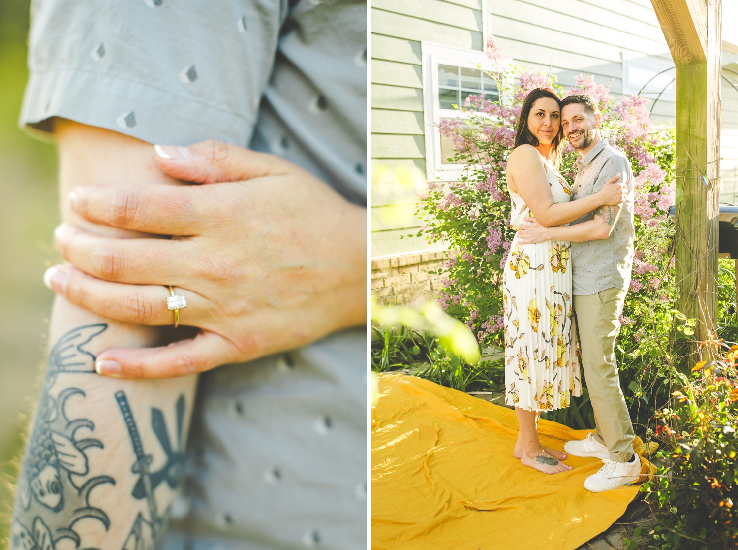 Nostalgic Outdoor Engagement Photos in Fayetteville Arkansas
