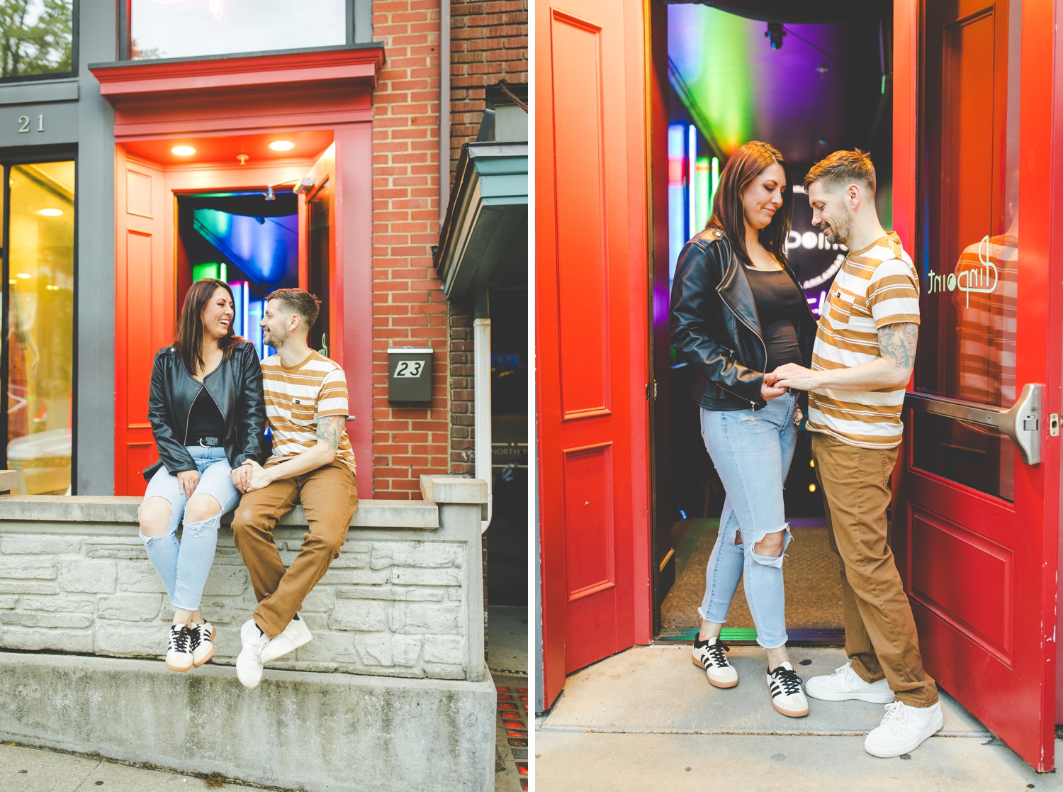 Fayetteville Square Engagement Photos in Northwest Arkansas