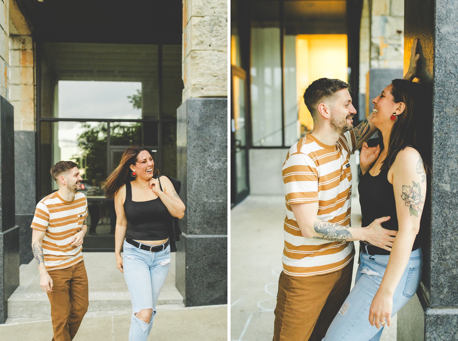 Fayetteville Square Engagement Photos in Northwest Arkansas