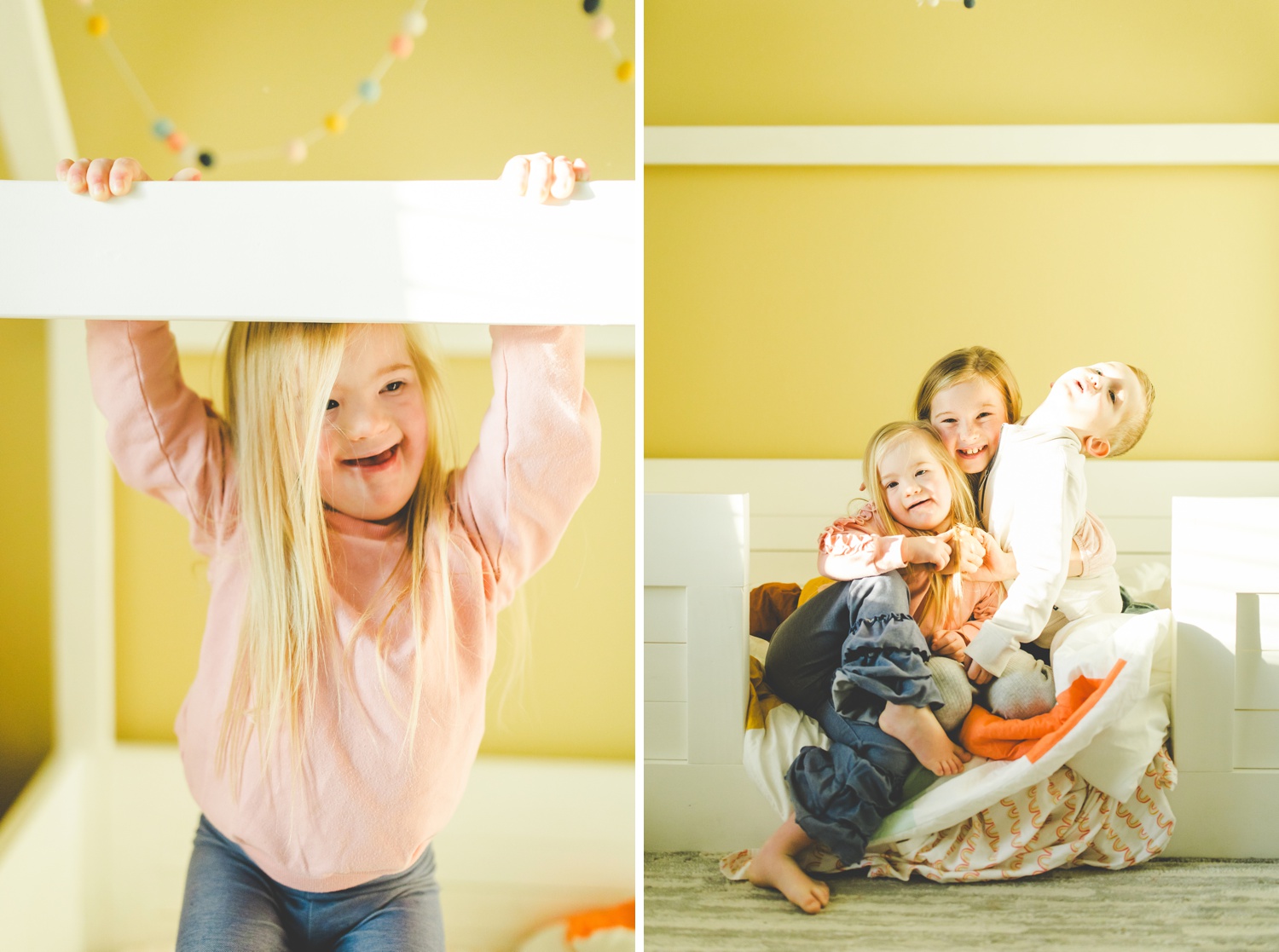 Colorful In Home Family Photos in Fayetteville Arkansas