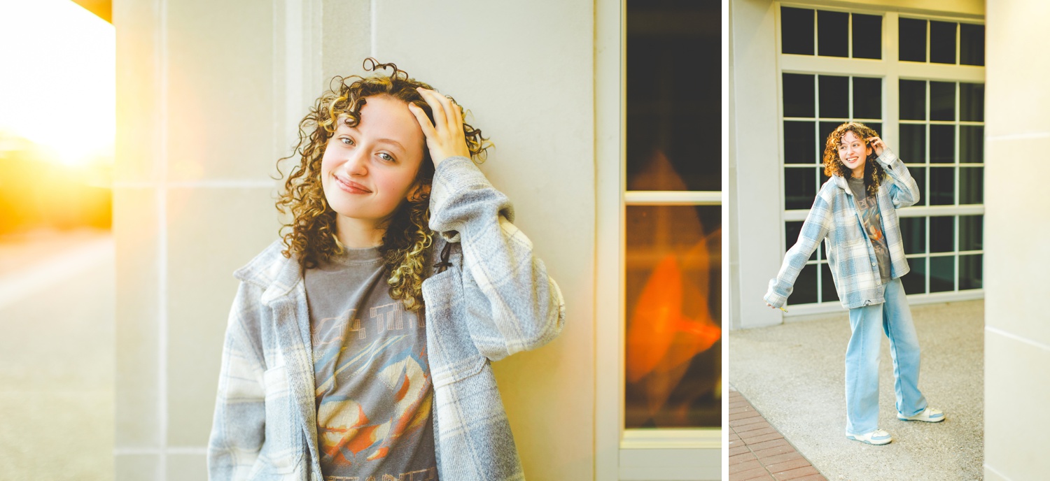 Nostalgic Senior Photos in Springdale Arkansas Taken at Dusk