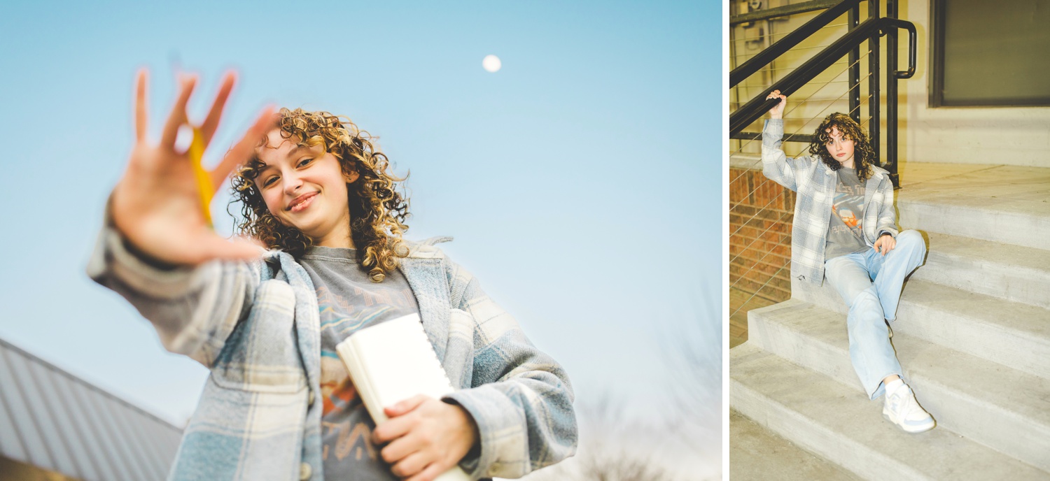 Nostalgic Senior Photos in Springdale Arkansas Taken at Dusk