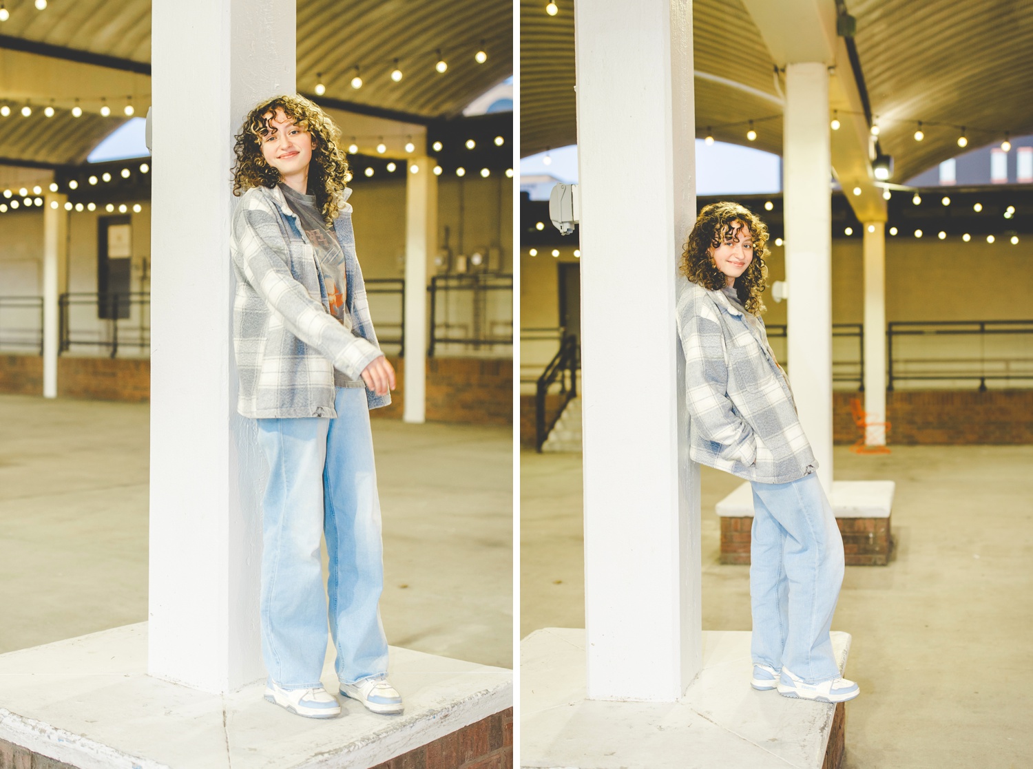 Nostalgic Senior Photos in Springdale Arkansas Taken at Night