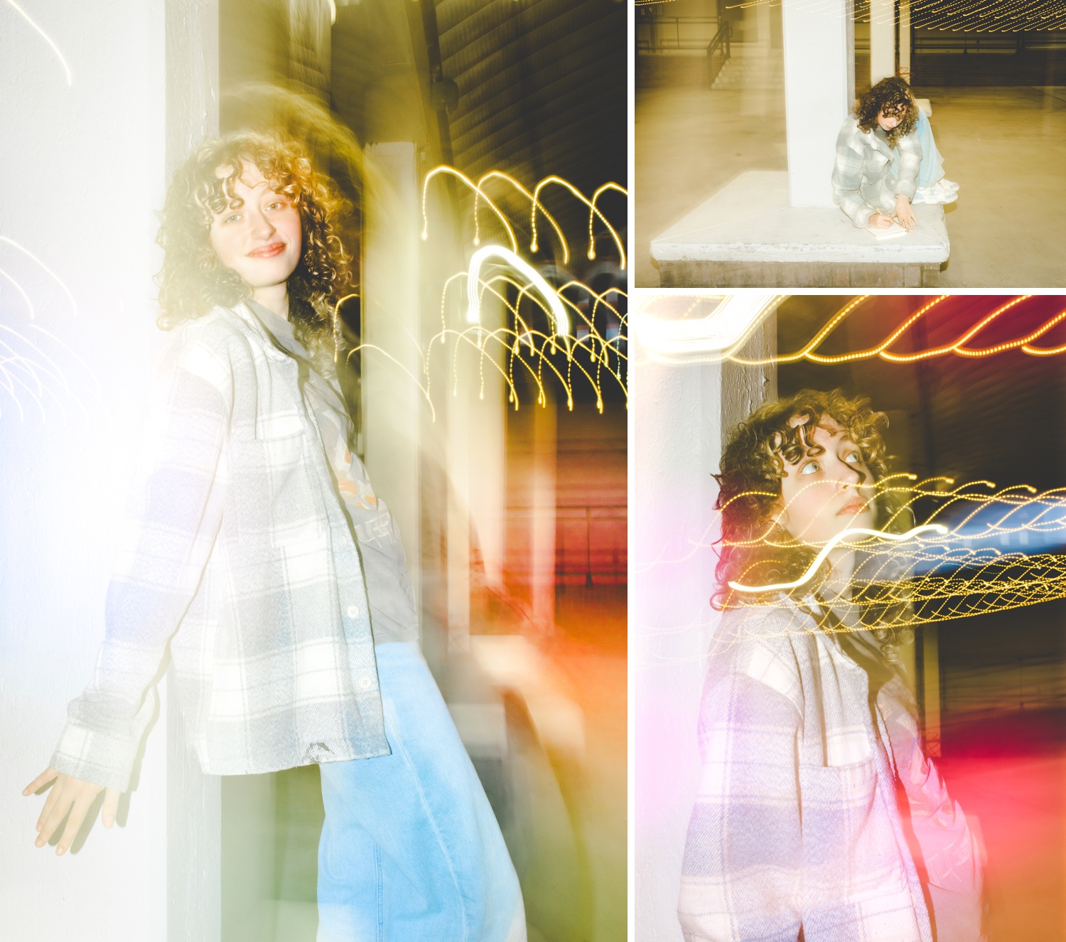 Nostalgic Senior Photos in Springdale Arkansas Taken at Night