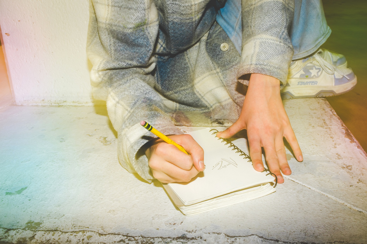 Nostalgic Senior Photos in Springdale Arkansas Taken at Night