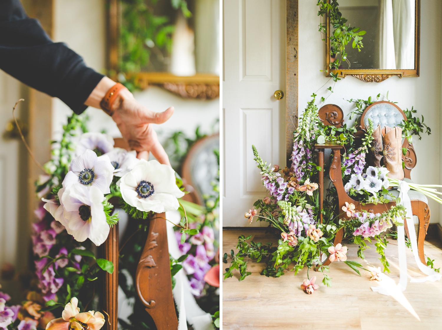Boots and Flowers Fine Art Editorial Photographs