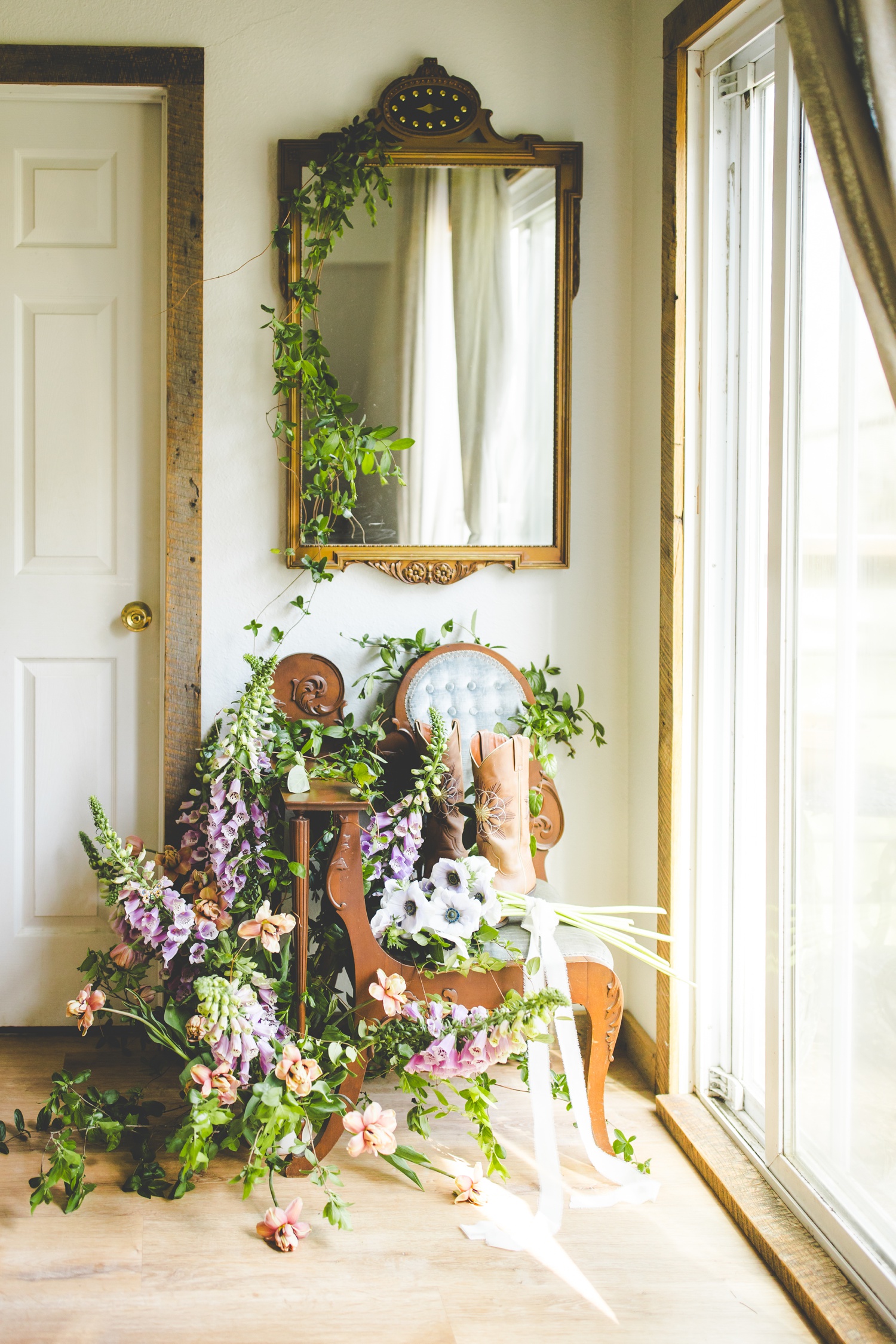 Boots and Flowers Fine Art Editorial Photographs